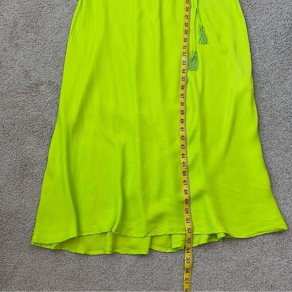 Farm Rio Lime Piping Cut Out Midi Dress L - Picture 12 of 12